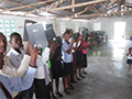 Bible distribution in Haiti